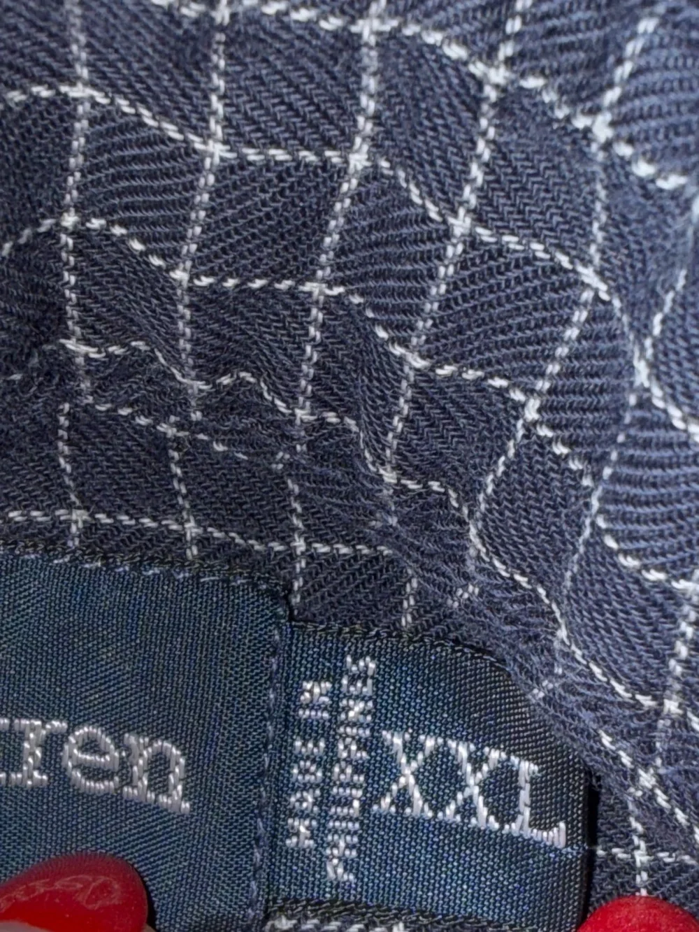 Polo Ralph Lauren Blake XXL Navy Micro-Check Button-Down Shirt-100% Cotton